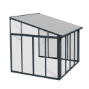 Palram-Canopia Kaltwintergarten San Remo 3x3 Terrassenüberdachung Anthrazit 277x314cm